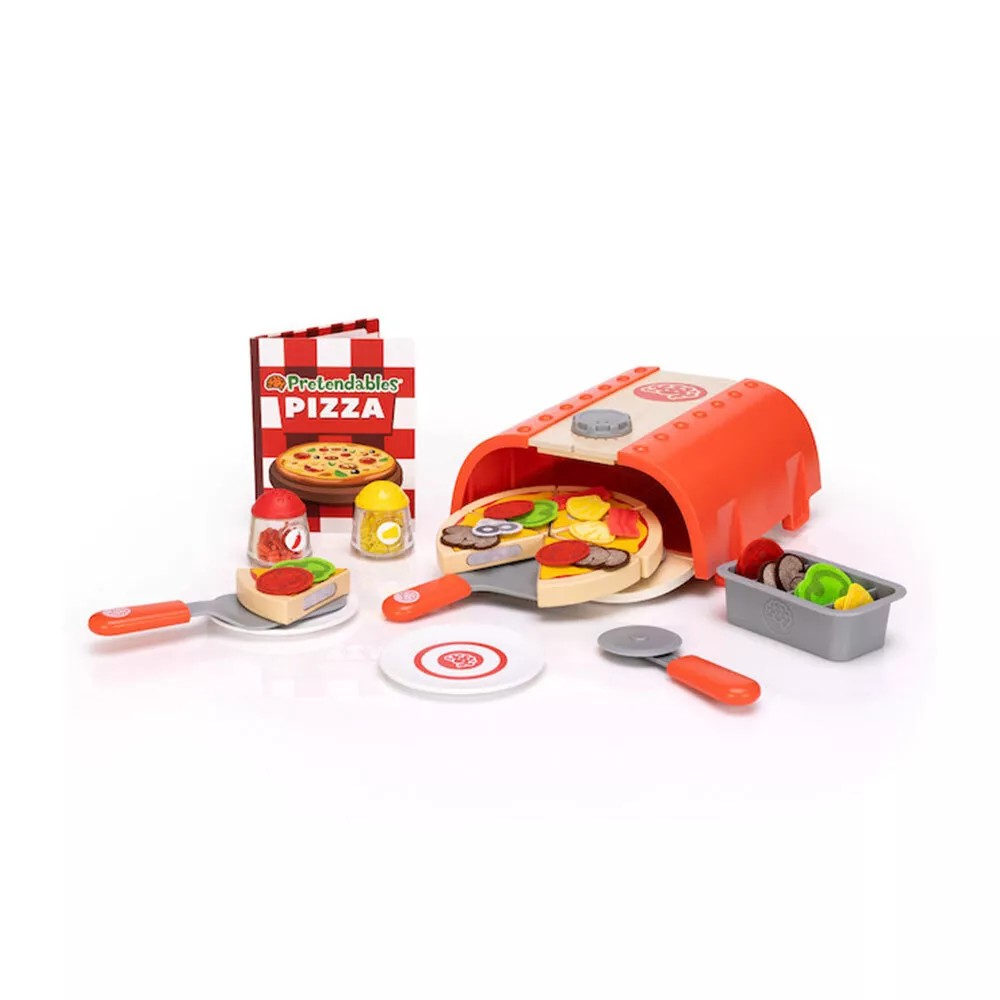 Pretendables Backyard Pizza Oven | Pretend Kitchen Kids/Childrens | Storage Box | Pizza Maker