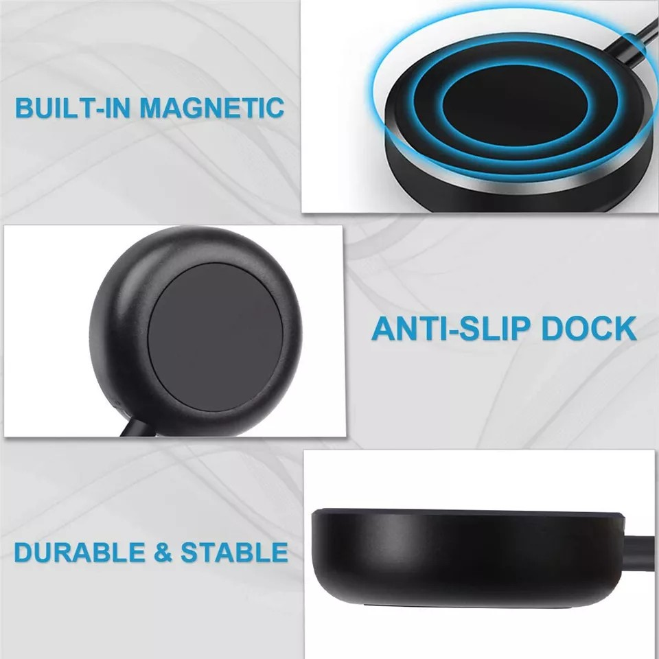 USB Charger Dock Cradle Cable for Samsung Galaxy Watch Active 1/2/3/4 | 40/41/44mm Watches | Table Current Transmission | Fast Charging