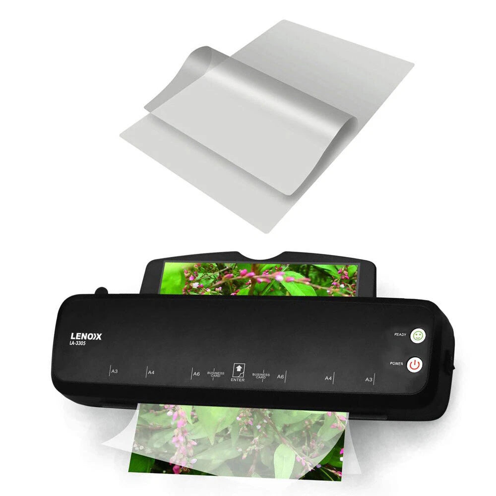 Paper Hot Laminator | Office/Business/Home With 50 Plastic Pouch Laminating Sheets | 80-100 Microns Laminating Thickness | Lightweight laminator |