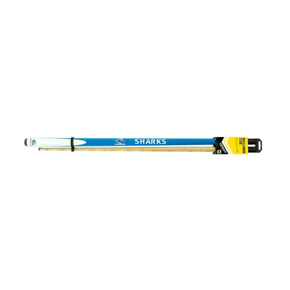Pool/Snooker Cue | NRL 2-Piece Cue | Sharks Ash Shaft 10mm | Elkmaster Tip 57 inch | Billiards/Pool