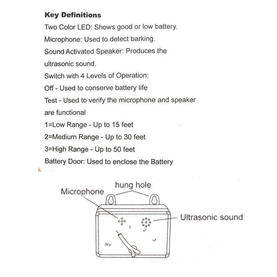 Outdoor Anti Barking Device | Intelligent Ultrasonic Bark Control | Sonic Silencer Tool | Professional Grade Trainer