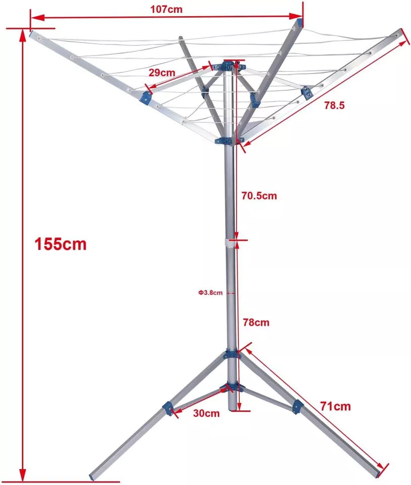 Foldable Camping Garment Hanger | Clothes Airer | Drying Rack | Laundry Towel Stand