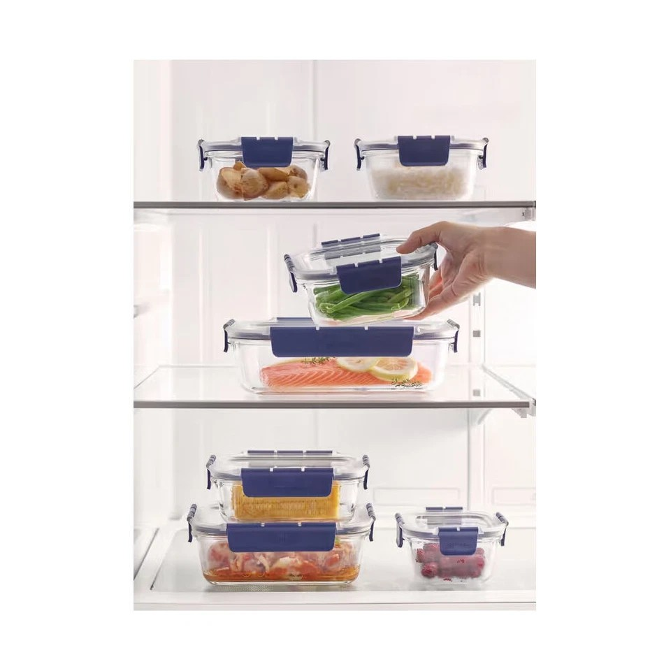 Glass Airtight Food Storage | 9 Pc Starter Set | Top Class Lock'nLock Container