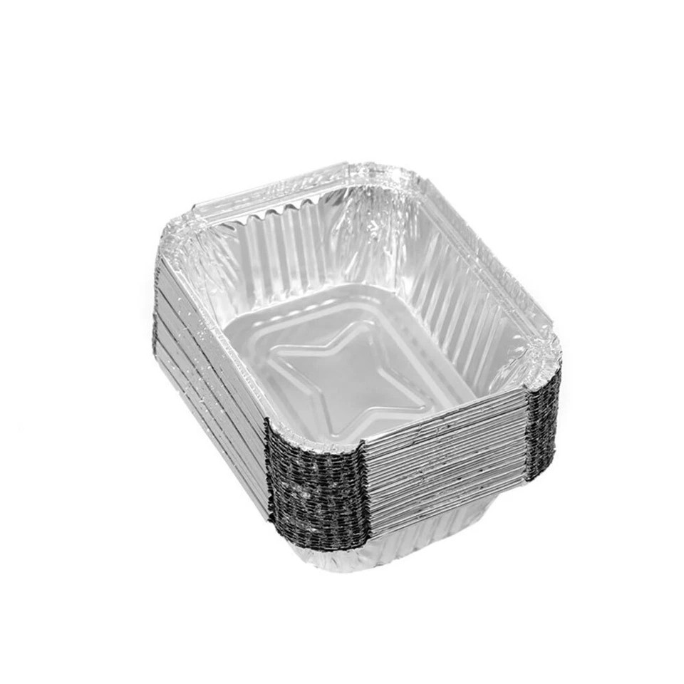 Lemon & Lime Foil Container | BBQ Dish/Food Tray | Baking Storage w/ Lid Silver | 90 Pieces