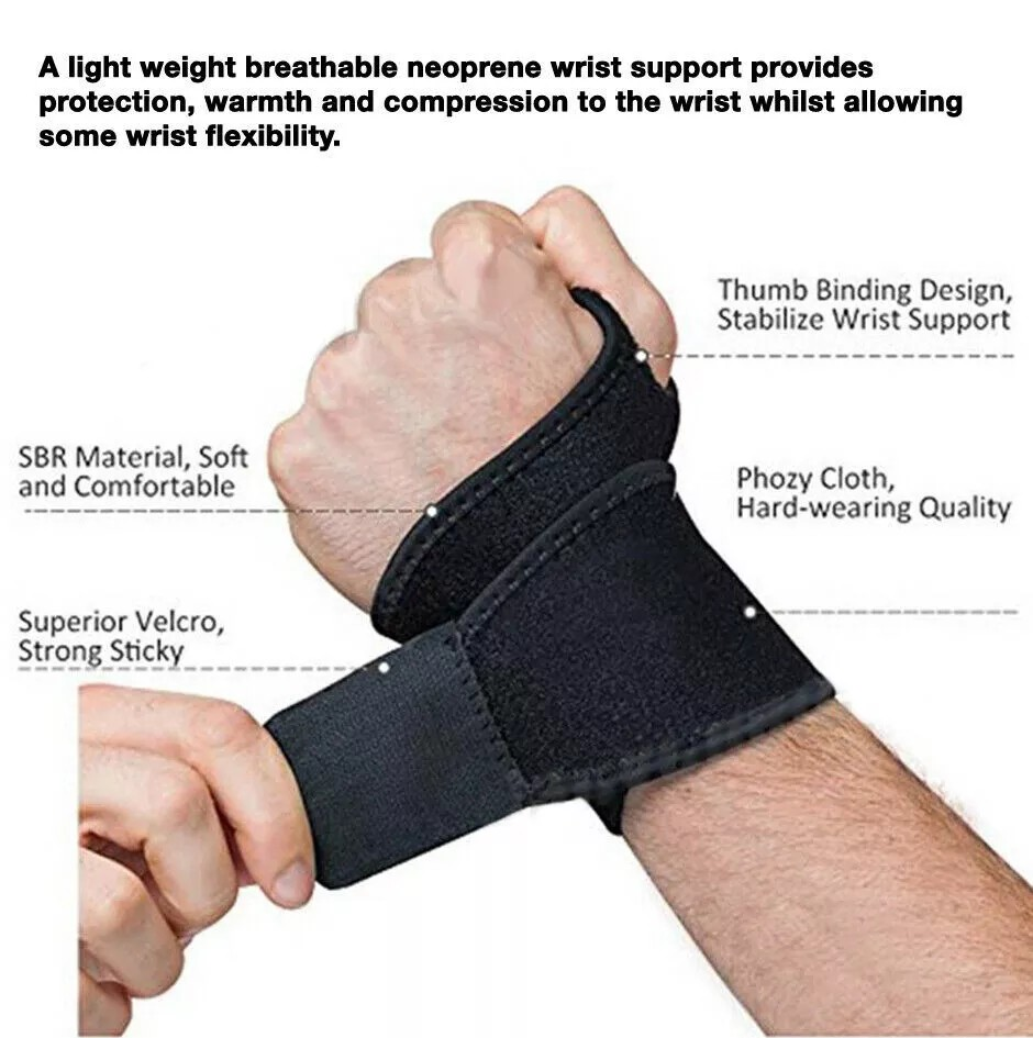 Wrist Support Protection Strap | Pain Relief Splint Brace | Carpel Tunnel CTS RSI Support | light weight breathable |