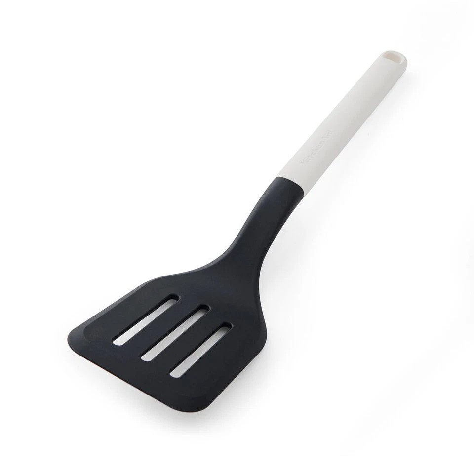 KitchenAid Classic Slotted Nylon Turner/Spatula | Utensil Porcelain White | 2PK Home Chefs