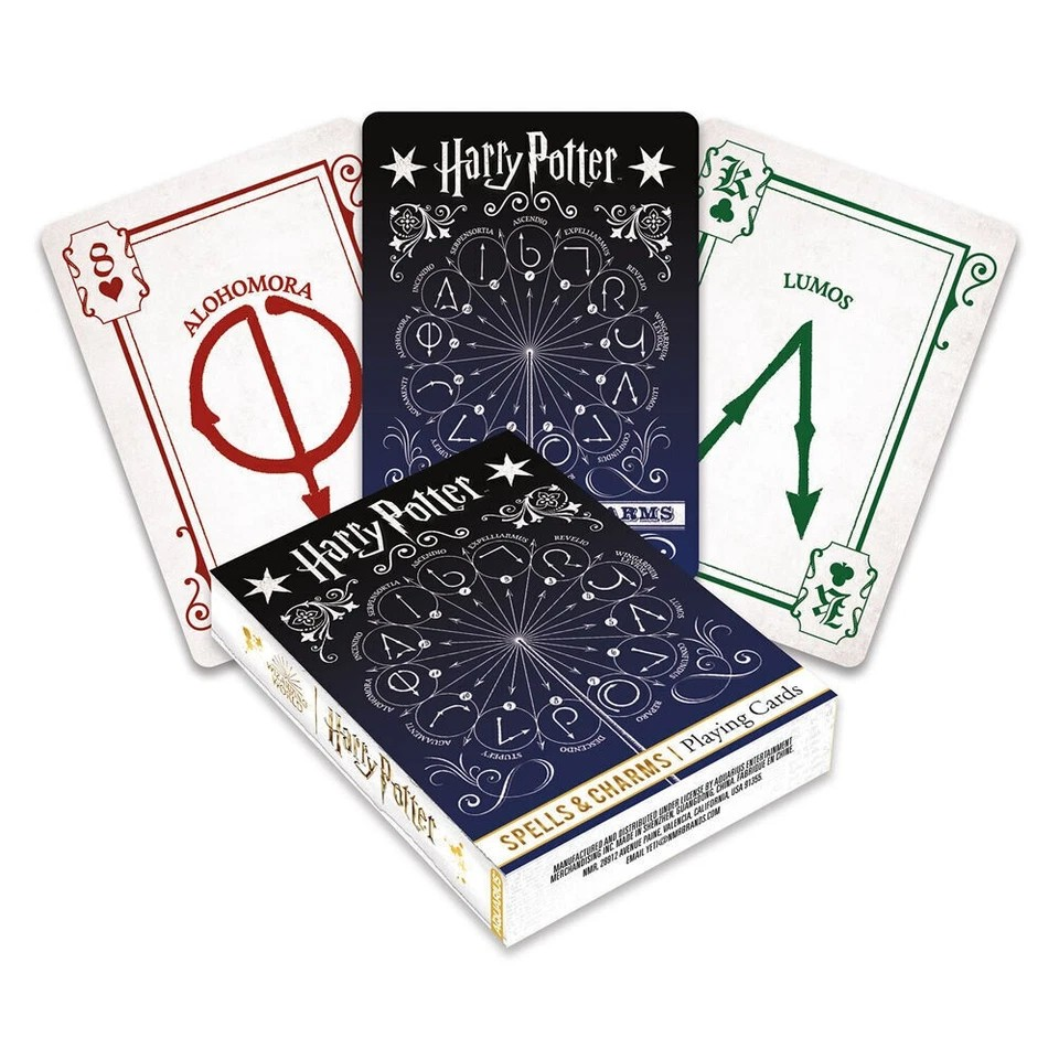 Aquarius Harry Potter Playing Cards | Spells & Charms Magic-Themed Playing Cards | 4 Set Card Deck