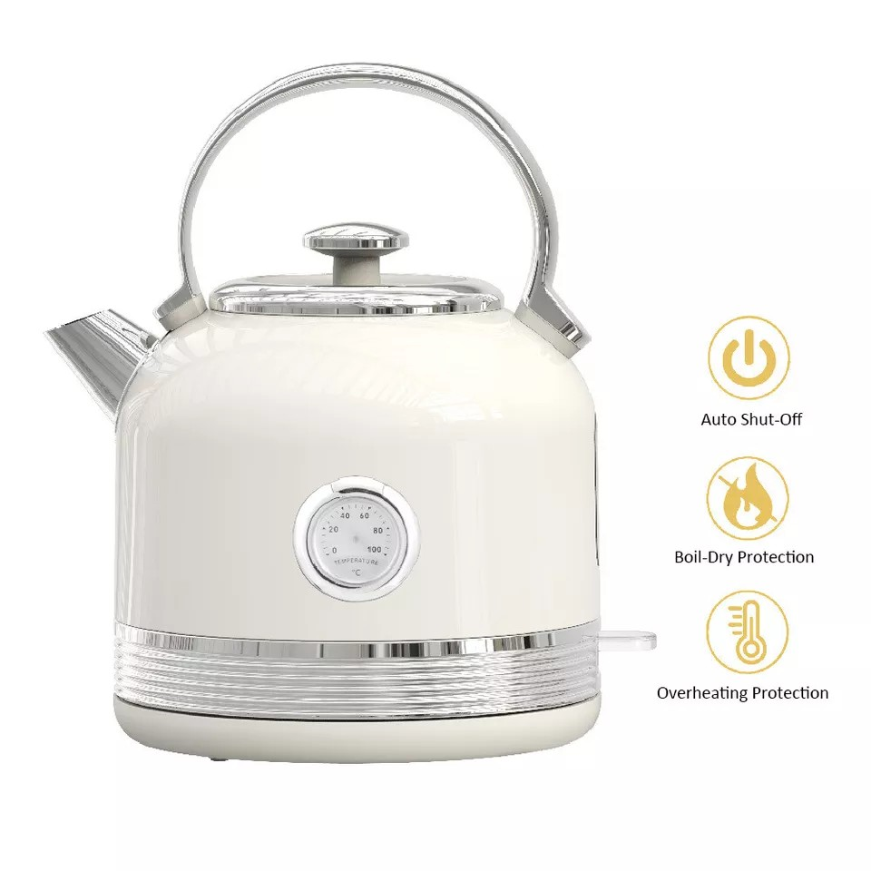 Philex 240V Cordless Stainless Steel Electric Kettle | 1.7L Water Boiler White