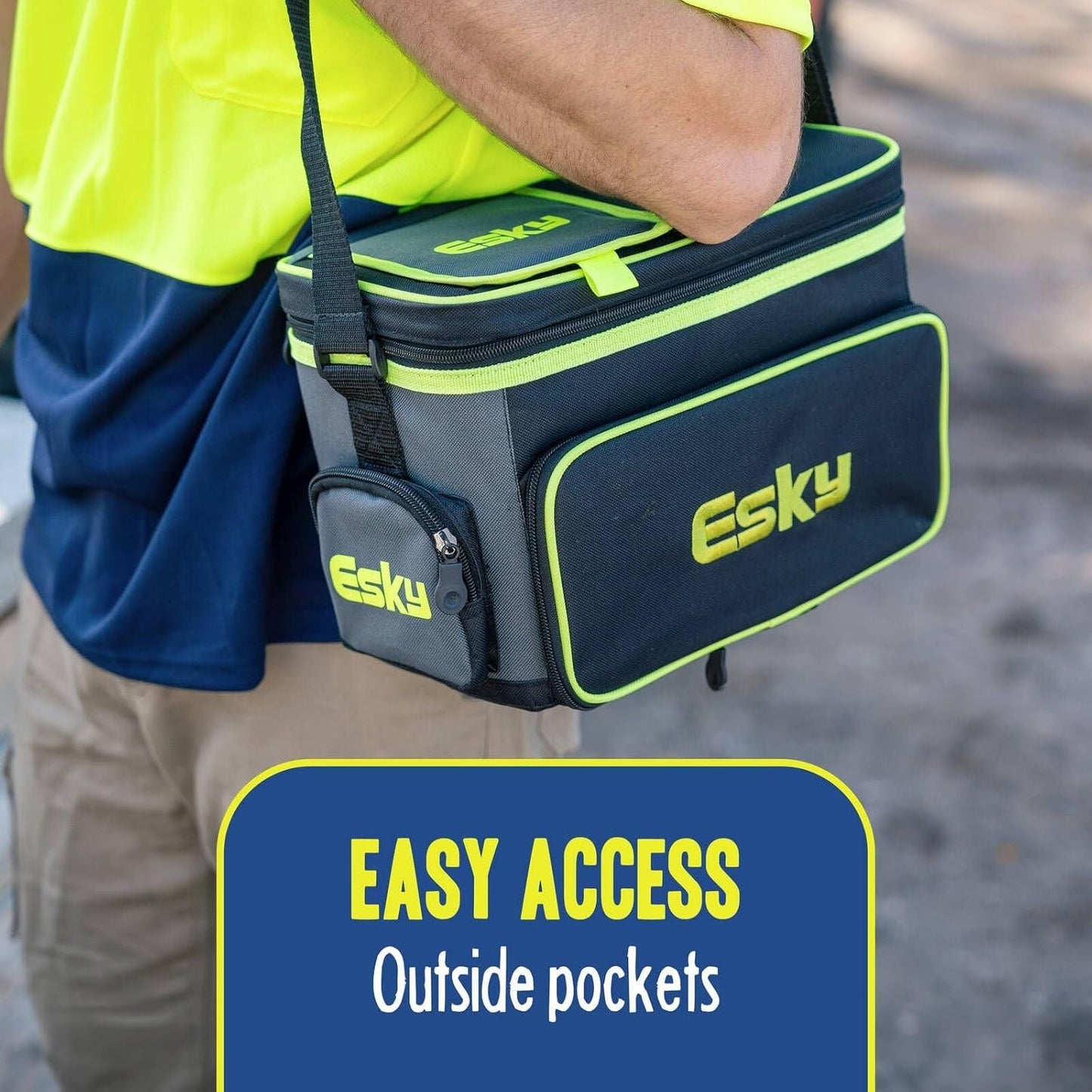 Esky 16 Can Hybrid Cooler with Ice Brick | Portable Drinks Beer Beverage Cooling Bag Hard Shell