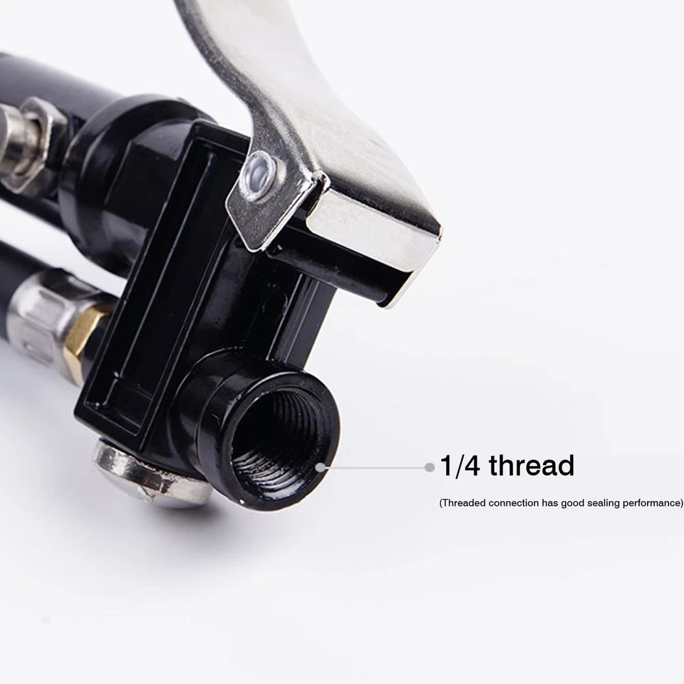 LED Digital Tyre Inflator Car Air Pressure Tire Gauge PSI Hose A Car Motorcycle | Cast aluminum alloy | Pistol grip | Displays KGF, BAR, PSI, KPA measurement | LCD digital display