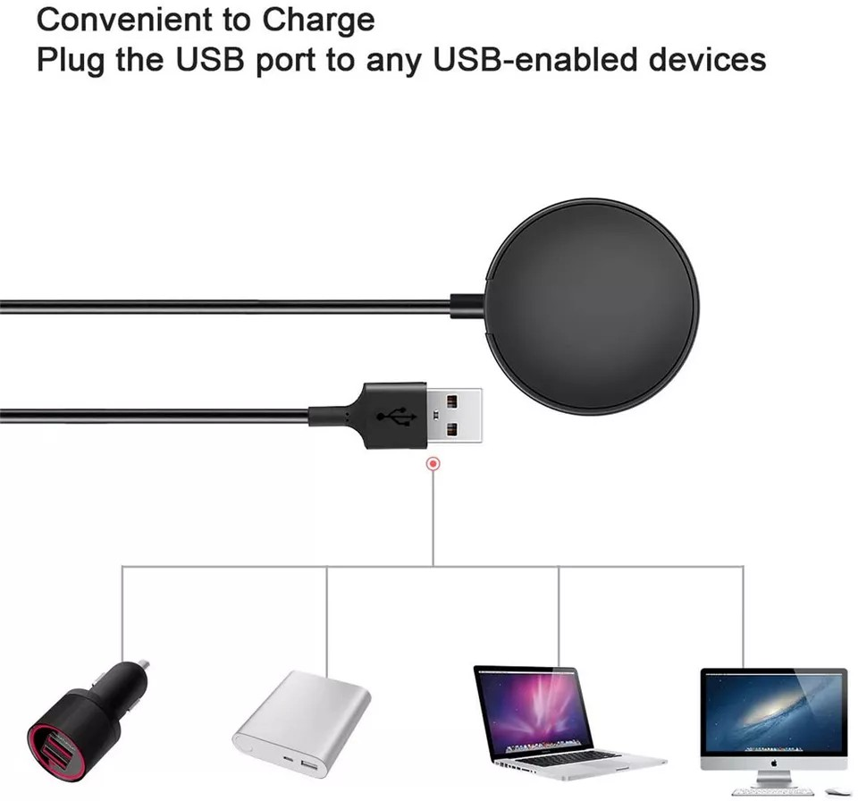 USB Charger Dock Cradle Cable for Samsung Galaxy Watch Active 1/2/3/4 | 40/41/44mm Watches | Table Current Transmission | Fast Charging