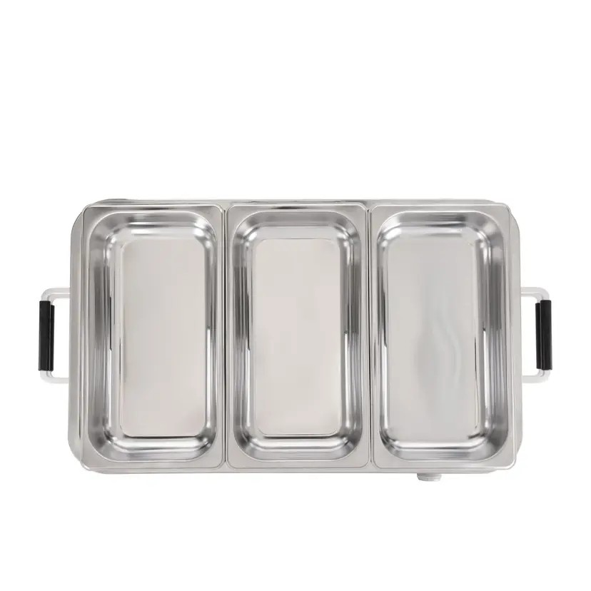 Davis & Waddell 3-in-1 Bain Marie | Warming Tray | Stainless Steel Buffet Style Food Warmer