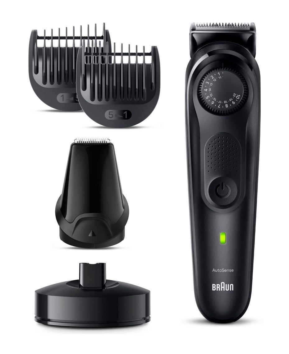 Braun Waterproof Beard Trimmer | Professional Men's Rechargeable Shaver | Men's Barber Washable Trimmer Razor