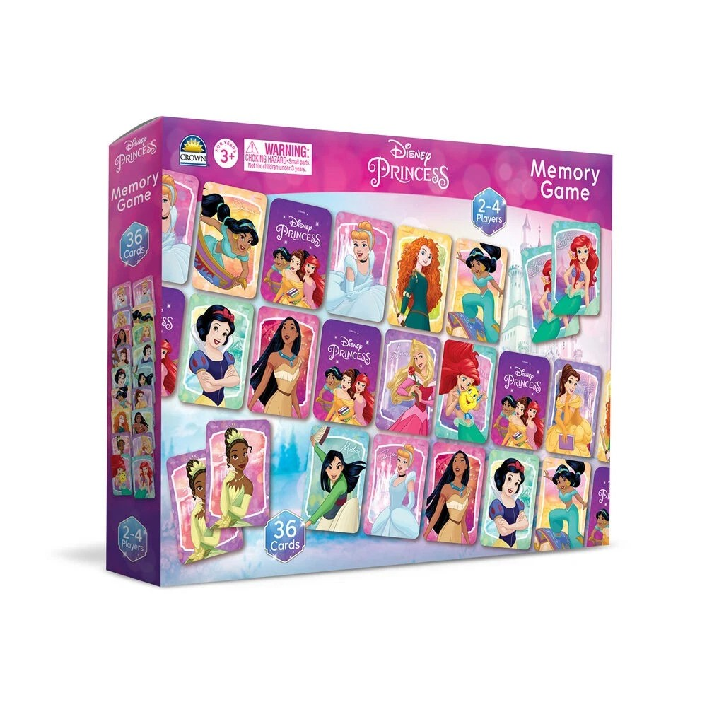 Disney Princess Memory Card | Matching Game Kids Educational Toy 3y+ | 36pc