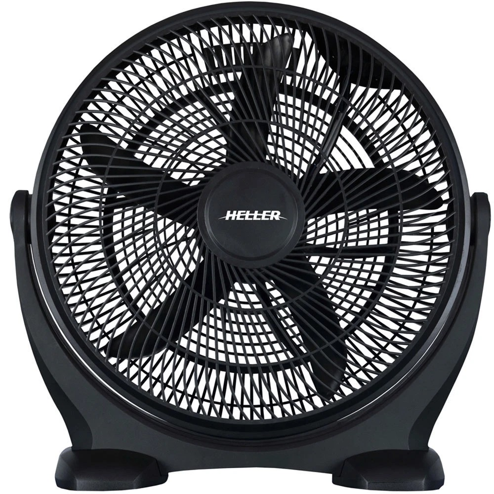 Heller 50cm Floor/Desk Fan | High Velocity Air Cooler Fan | Cooling/Circulator | Black