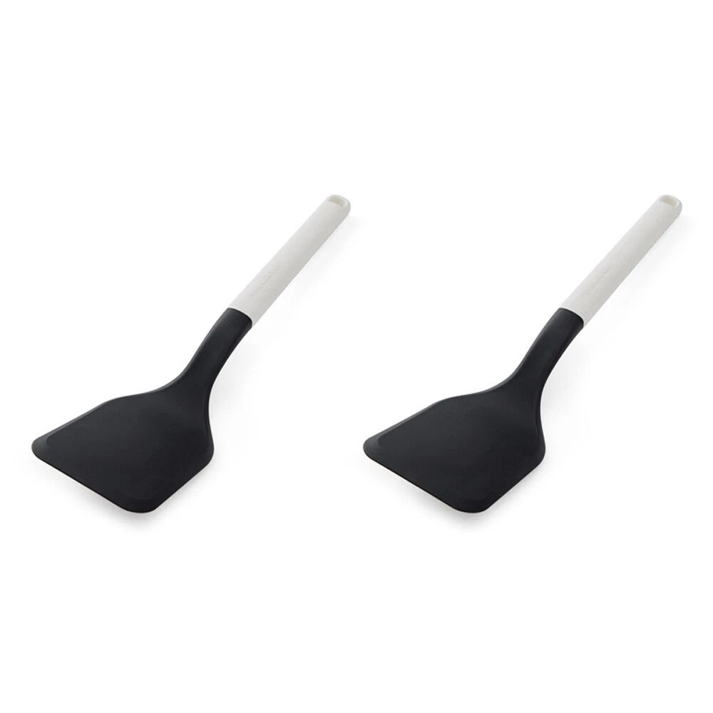 KitchenAid Classic Solid Nylon Turner/Spatula | Utensil Porcelain White 2 Pc