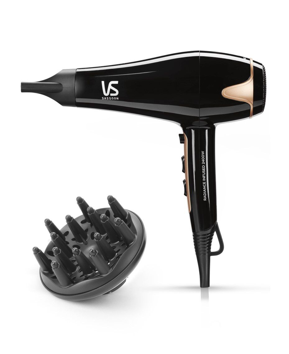 VS Sassoon Radiance AC 2400 Hair Dryer | Six Control Settings | 2400 Watts | Ceramic Heat Technology