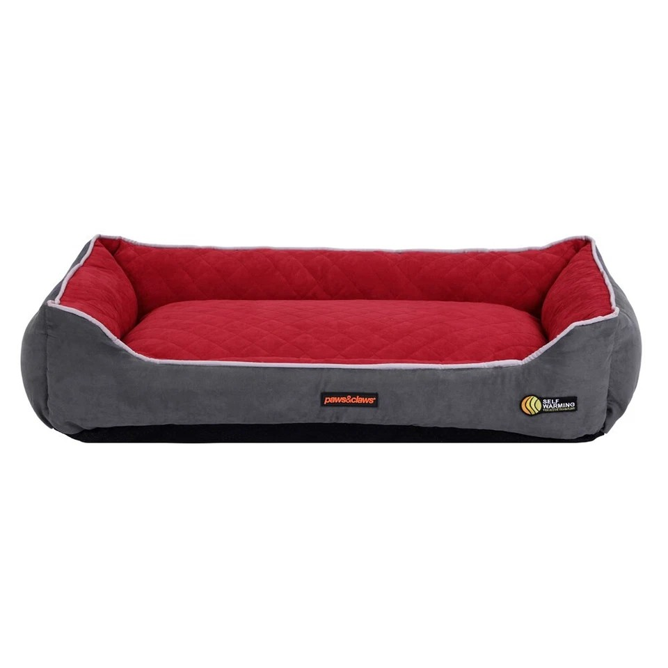 Paws & Claws | Self Warming/Thermal Insulated Walled | Dimensions 90x60cm | Pet/Dog Bed Large