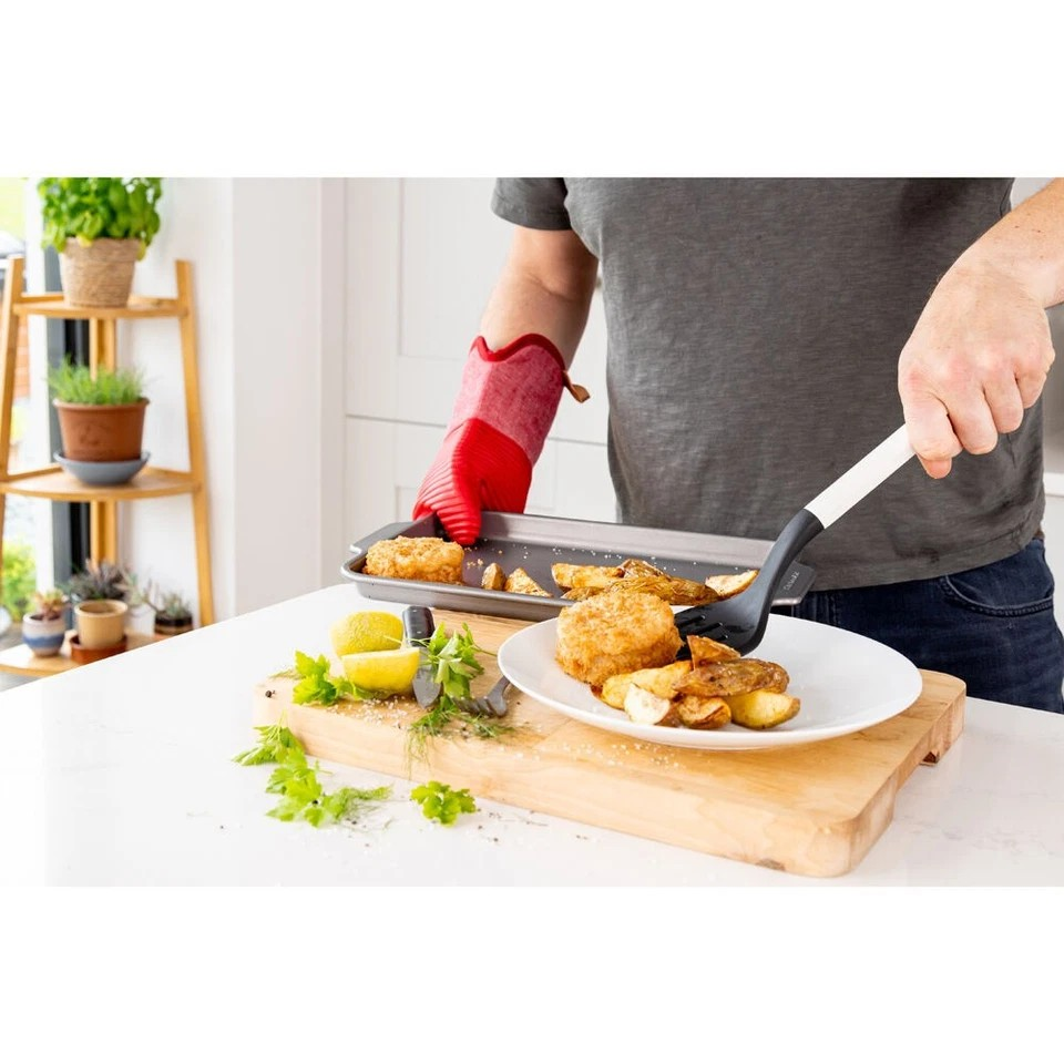 KitchenAid Classic Slotted Nylon Turner/Spatula | Utensil Porcelain White | 2PK Home Chefs
