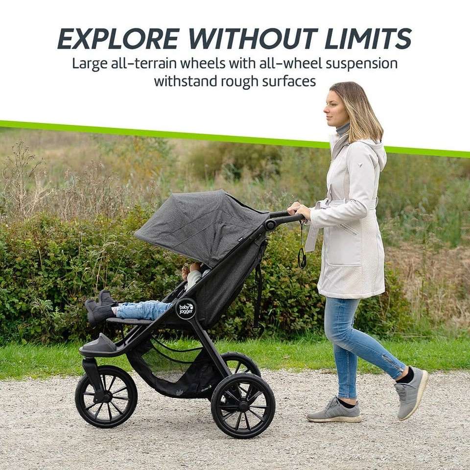 Baby Jogger City Elite 2 | Opulent Black | All Terrain Folding Travel Stroller