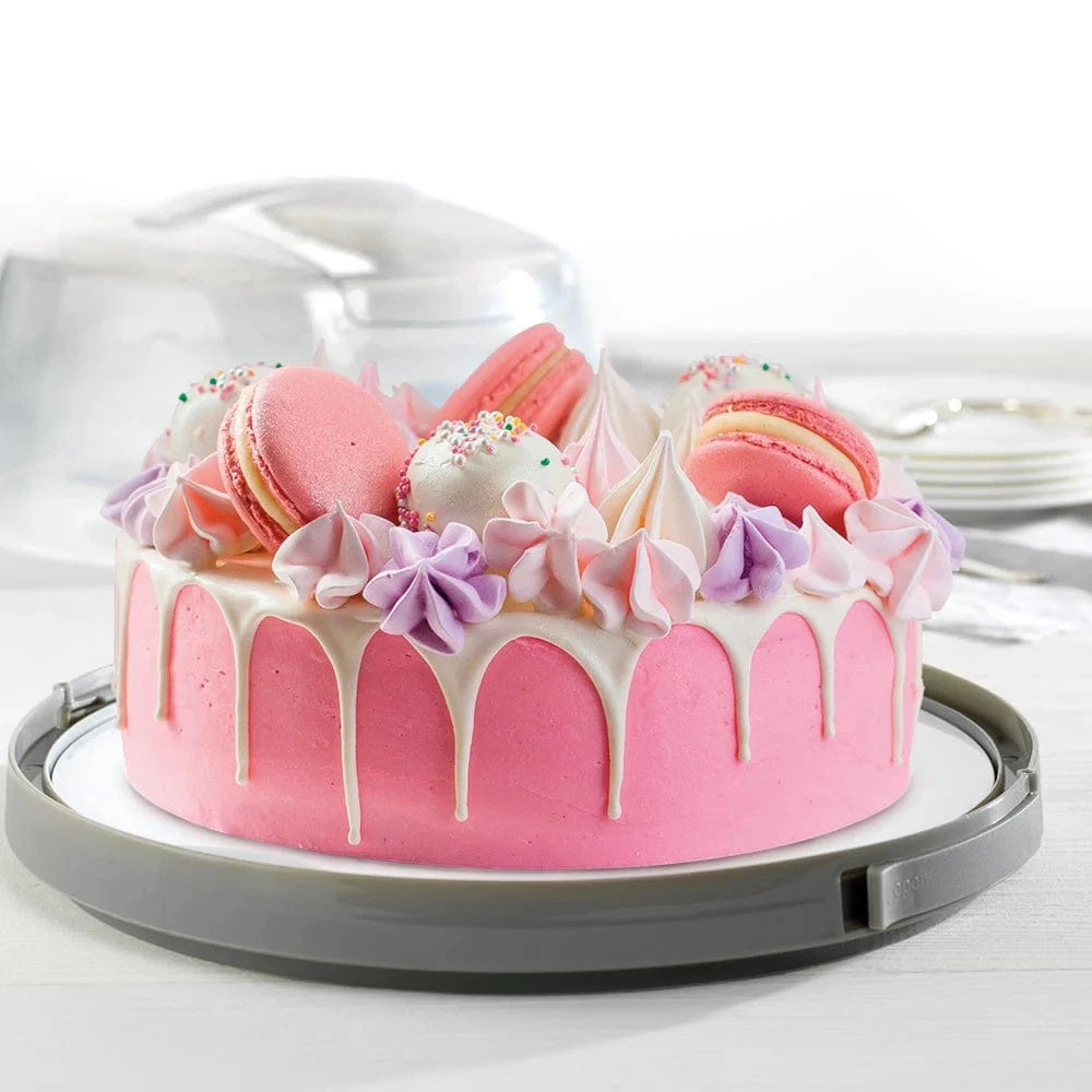 Portable Cake Cupcake Carrier | Birthday Work Business School Cake Dessert Carry Case | 29cm Domed Lid food Container Storage Box