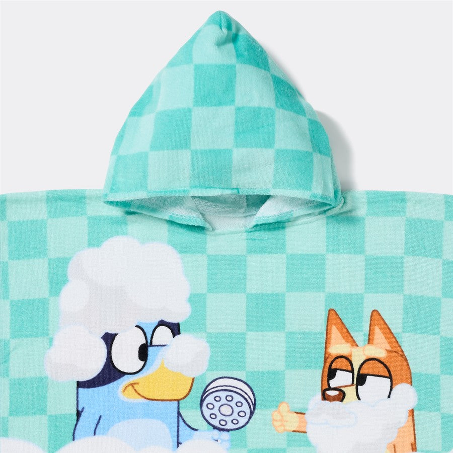 Bluey Hooded Beach Towel | Kids Toddler Cotton Absorbent Bingo Drying Towel 60x120cm
