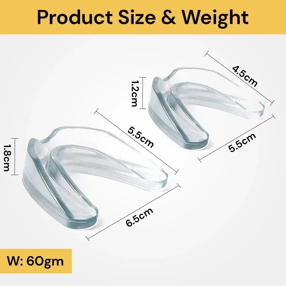 4 Piece Teeth Grinding Protector Mouth Guard Night Bruxism Clenching Sleeping Dental Moldable BPA-Free