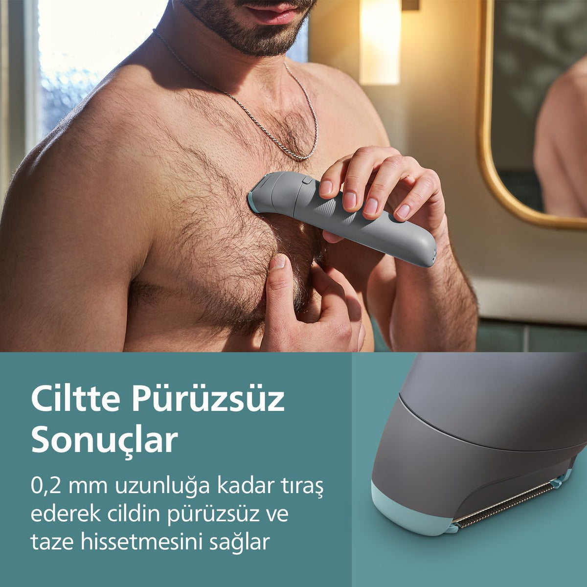 Philips Waterproof Cordless Bodygroomer | Men's Showerproof Body Groomer Trimmer | Groin Balls Legs Arms Chest Back Shaver Razor