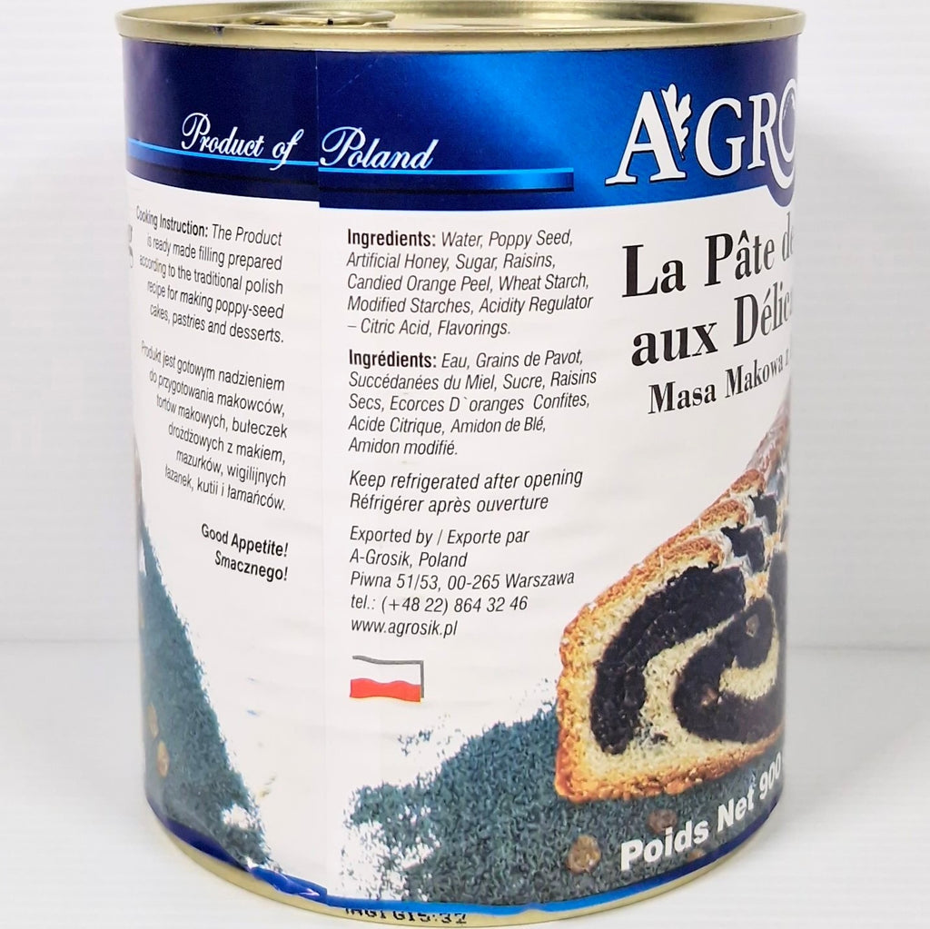 Poppy Seed Cake Pastry Baked Goods Filling 900g Next Day Postage Made In Poland By A-Grosik
