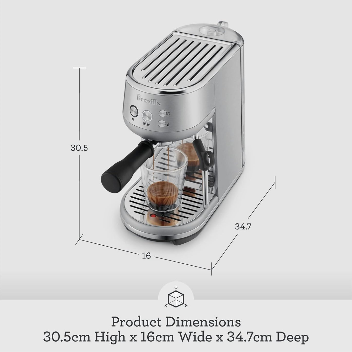 Breville Espresso Machine | Ground Coffee Cappuccino Latte Maker with Milk Frother | Home Kitchen Appliance