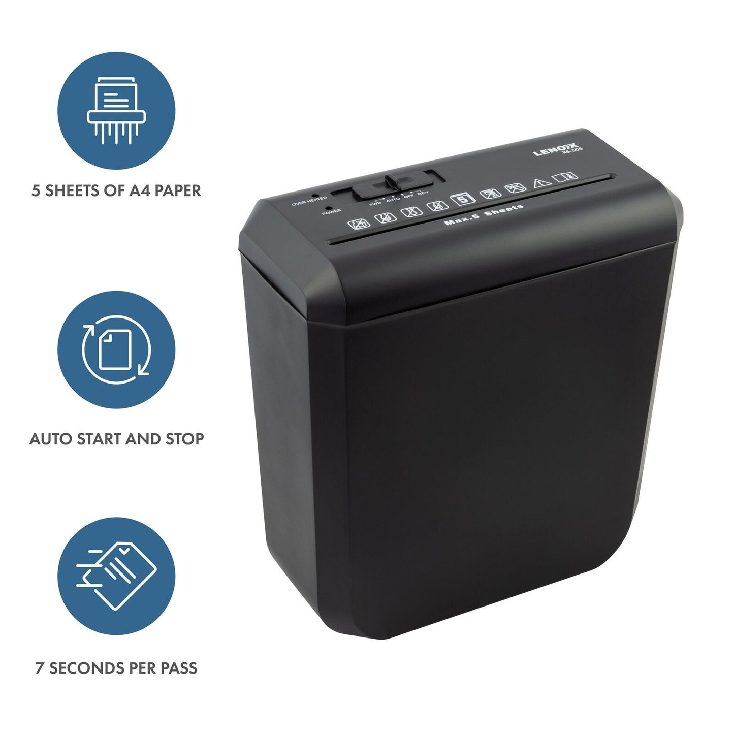 Lenoxx Paper Shredder | Home Office Student Document CROSS CUT Shredding Credit Card 21L