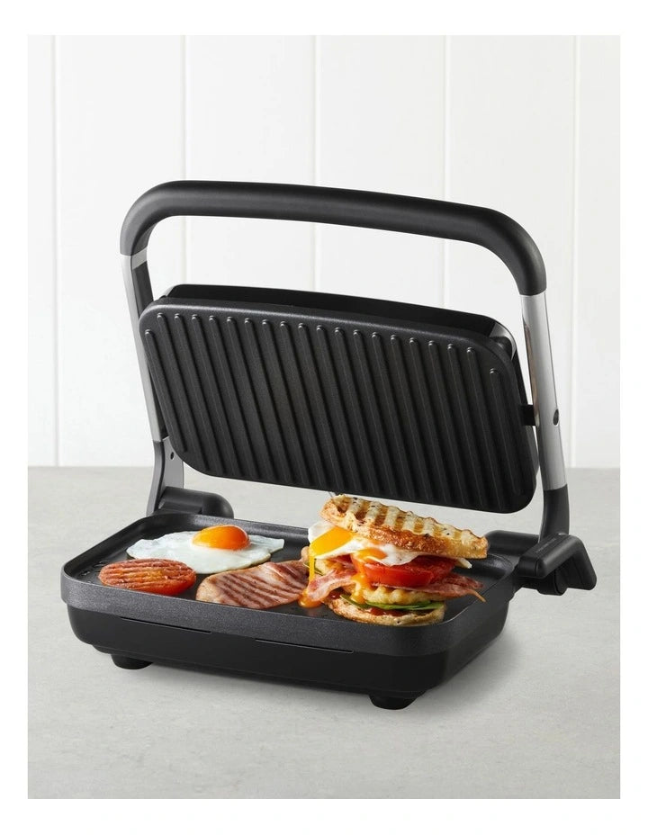 Sunbeam Sandwich Press | 2 Slice Toastie Jaffle Maker Electric Grill Griddle Press | Non-Stick Meat Vegetable Cooker