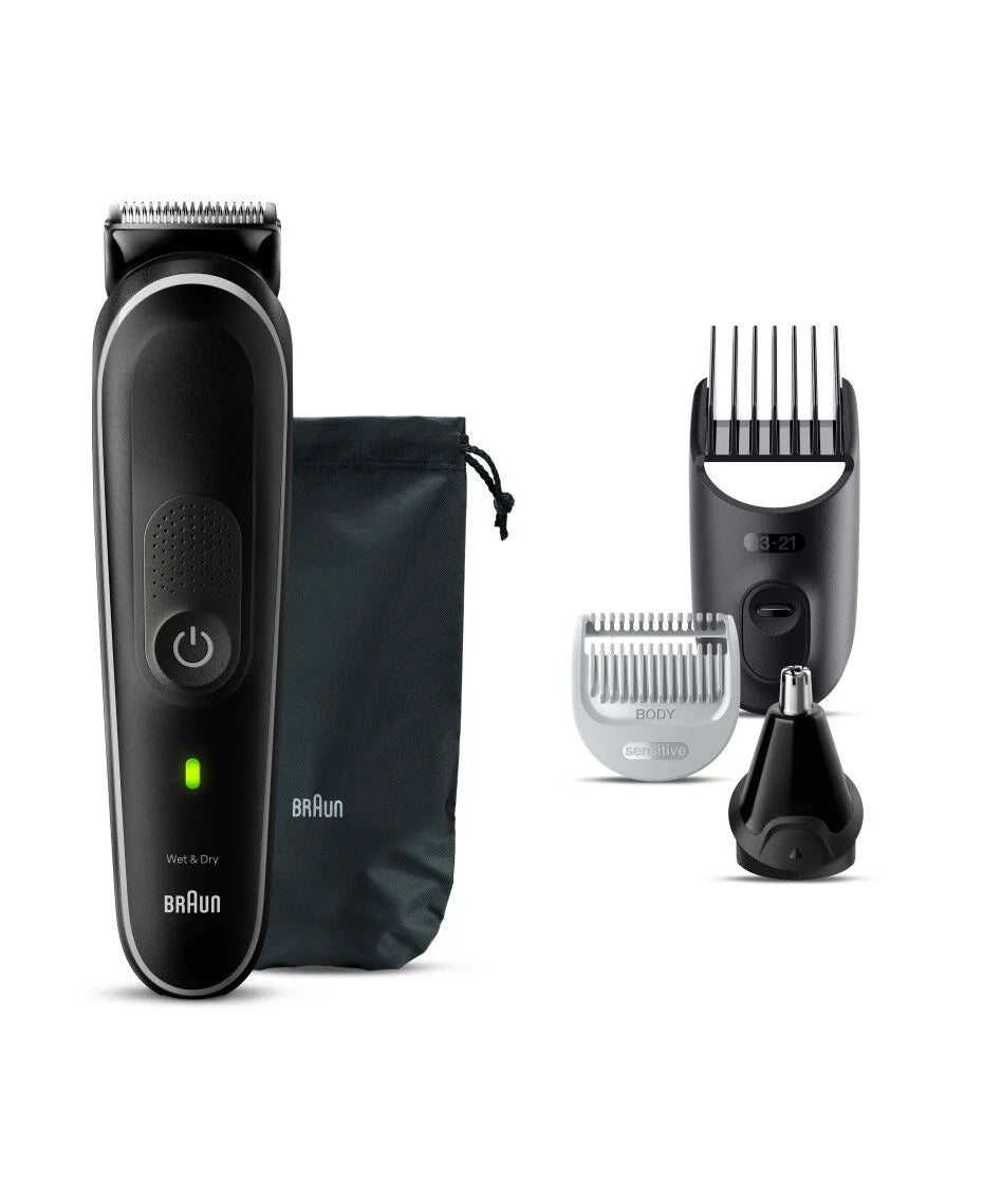 Braun Series Shaver | 5 10-in-1 All-in-One Waterproof Style Grooming Kit | Ultra Sharp Blades | Li-ion Battery | Detail Trimmer Included
