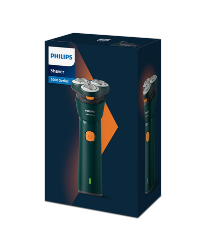 Phillips Series 1000 | Wet & Dry Electric Shaver | 27 Self Sharpening Blades |  Fully Washable | Fast and Easy Shave | Green