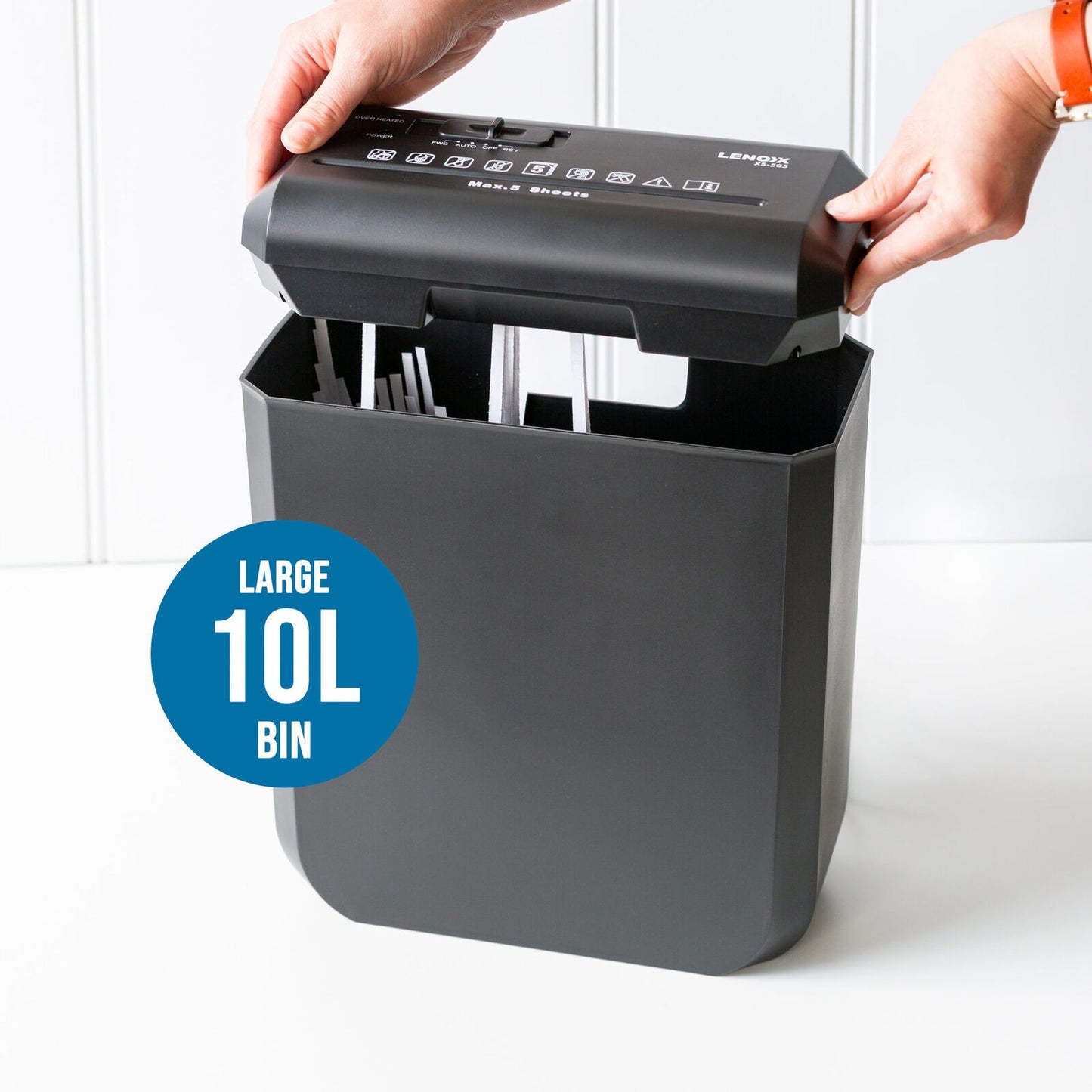 Lenoxx Paper Shredder | Home Office Student Document CROSS CUT Shredding Credit Card 21L