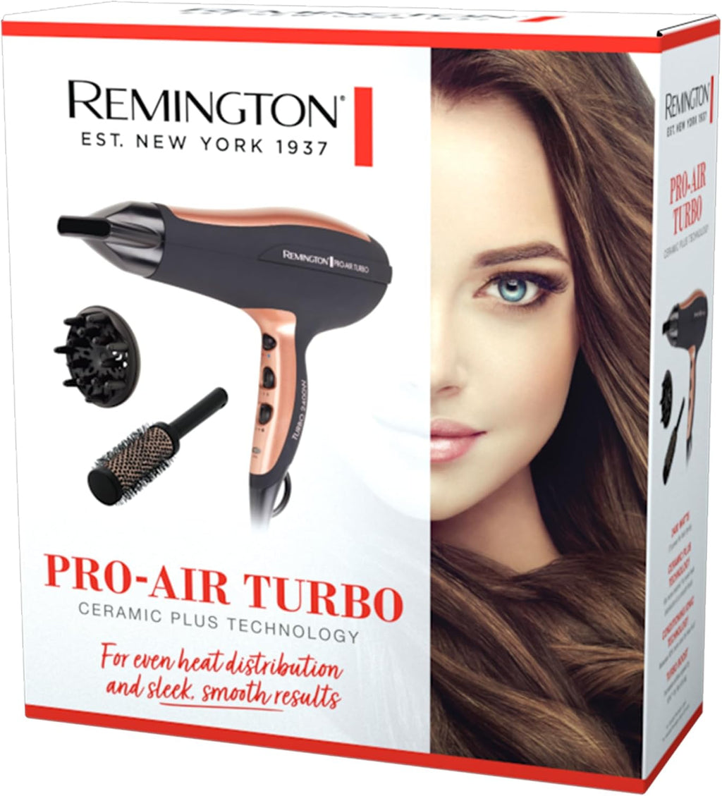 Remington Heated Blow Dryer for Women, Electric Hair Styler Dryer 2400W, Salon Quality Ceramic & Ionic Technology