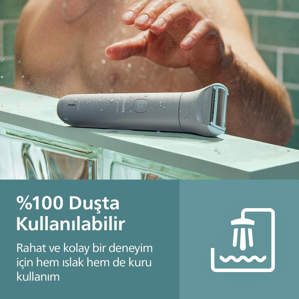 Philips Waterproof Cordless Bodygroomer | Men's Showerproof Body Groomer Trimmer | Groin Balls Legs Arms Chest Back Shaver Razor