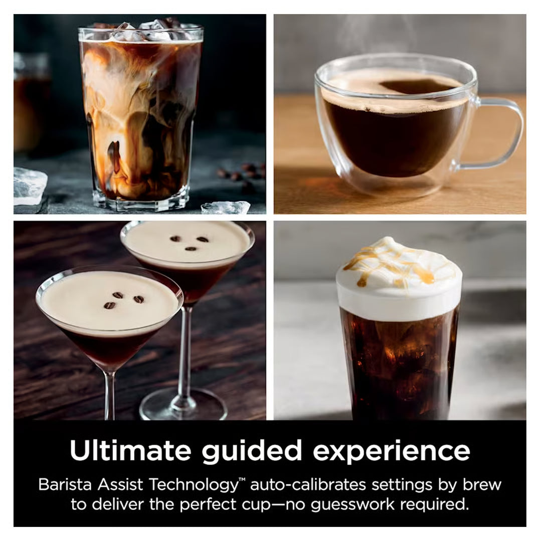 Ninja Premium Coffee Machine | 3-in-1 Brew Espresso Filter and Cold Brew Coffee Maker Machine | Milk Frother - Steams and Froths