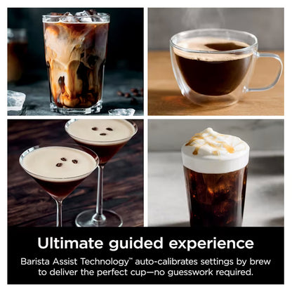 Ninja Premium Coffee Machine | 3-in-1 Brew Espresso Filter and Cold Brew Coffee Maker Machine | Milk Frother - Steams and Froths