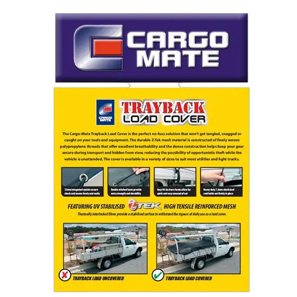 Reinforced Single Cab UTE Cover | Cargo Net Mesh 2.5x2.0m Utility Single Cab Secure Load Protector Eyele