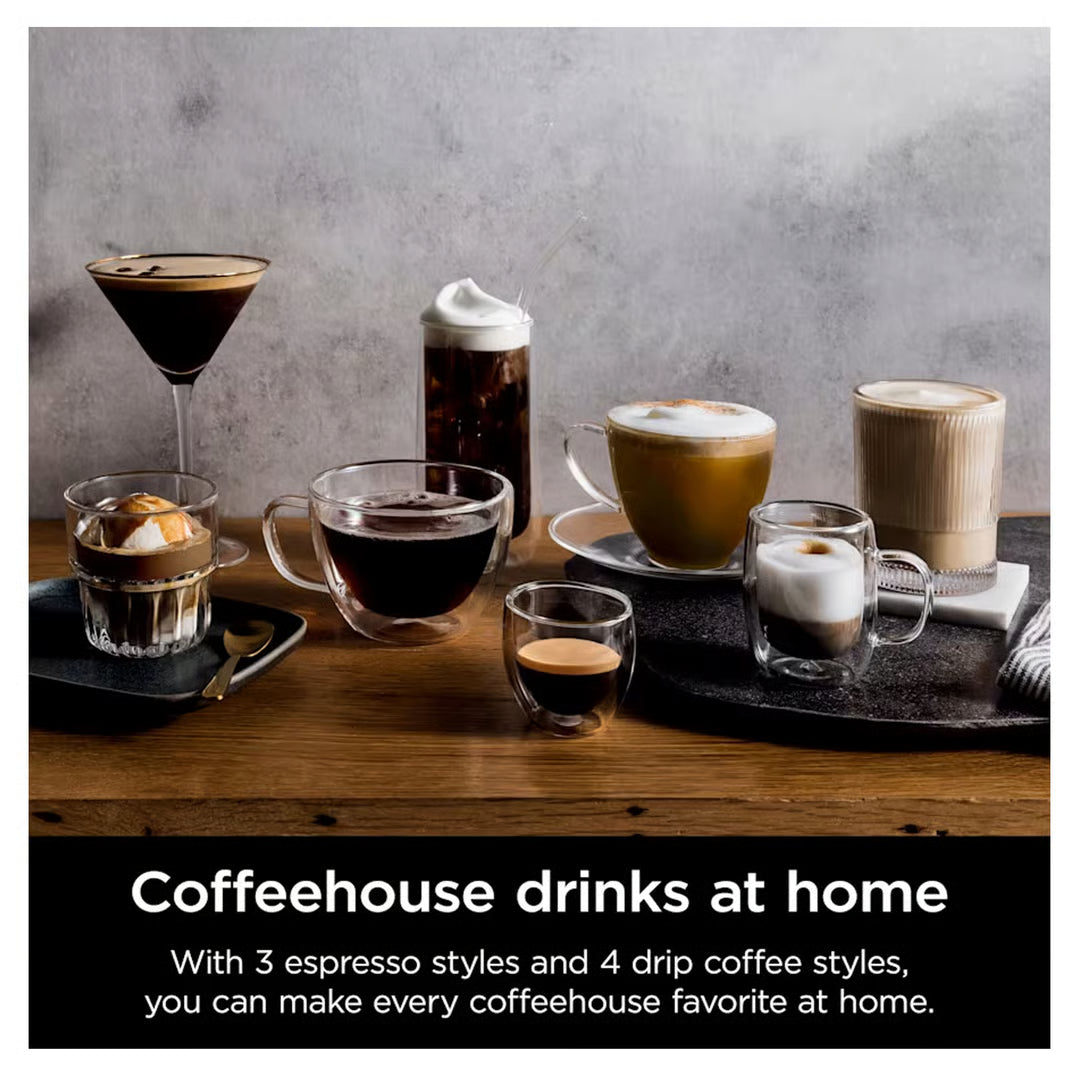 Ninja Premium Coffee Machine | 3-in-1 Brew Espresso Filter and Cold Brew Coffee Maker Machine | Milk Frother - Steams and Froths