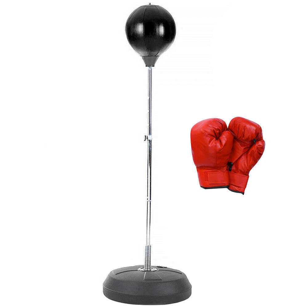 Freestanding Punching Boxing Bag with Gloves | Home Gym Speed Kicking Training | Martial Arts Training