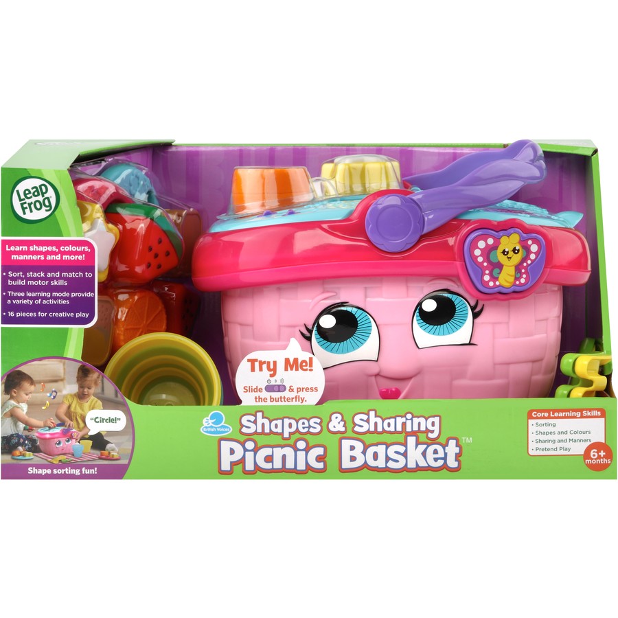 LeapFrog Toddler Baby Learning Shape Musical Picnic Basket Activity Learning Toy