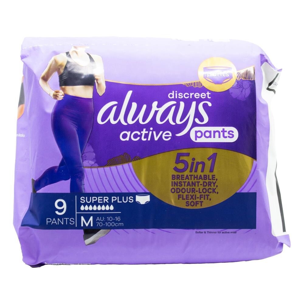 9 Discrete Adult Diaper Super Plus Pants AU10-16 Incontinence Breathable Instant-Dry Nappy Pants Odour-lock Soft