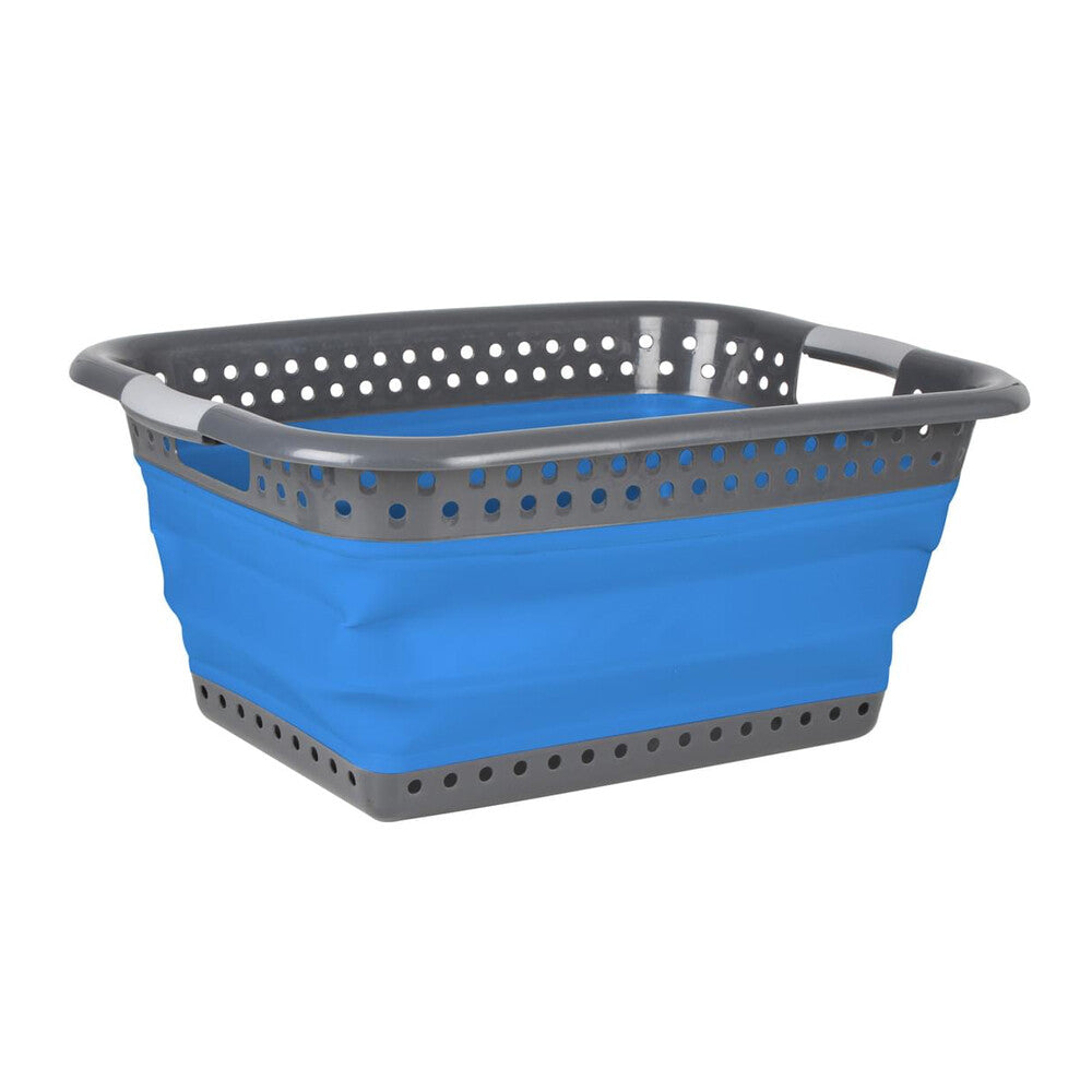37L Collapsible Laundry Basket Portable Camp Holiday Clothes Toy Basket - Dirty Clean Clothes Carrier Organiser