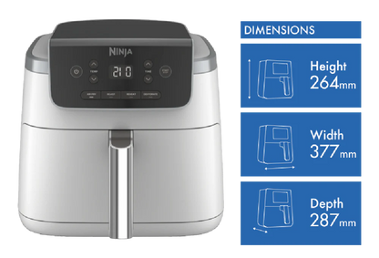 Ninja Air Fryer 4.7L Airfrying Machine | Electric Kitchen Appliance Cooker | 4 Cooking Functions: Air Fry, Roast, Reheat and Dehydrate