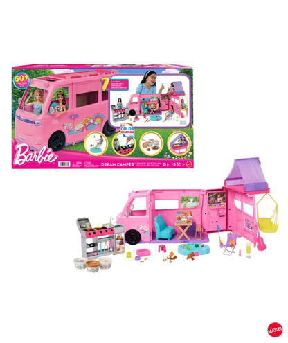 Barbie Camper Dreamcamper Toy Playset With Pool | Girls Kids Pretend Camping Playset