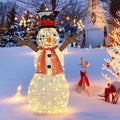 Costway 1.1M Pre-lit 3D Snowman | Christmas Decoration | Outdoor LED Xmas Lights | Party Garden Yard Home Xmas Decor