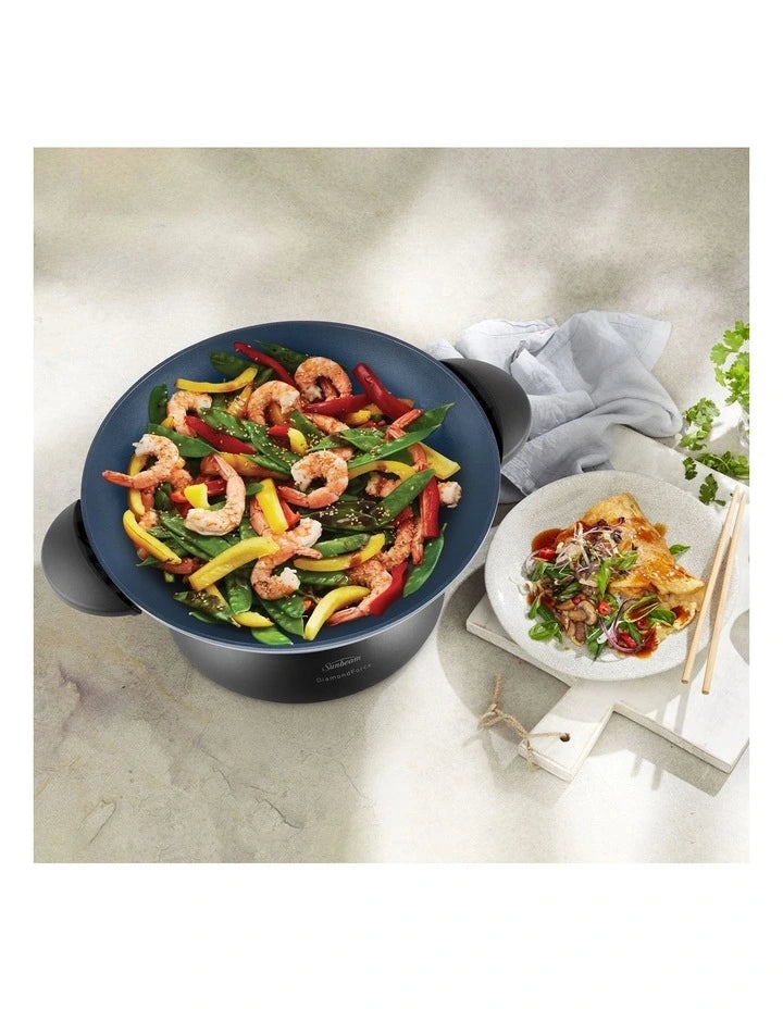 Sunbeam Electric Wok 7.5L | Non-Stick Family Frying Pan Stir-Fry Cooking | Portable Cooking | Kitchen Appliance
