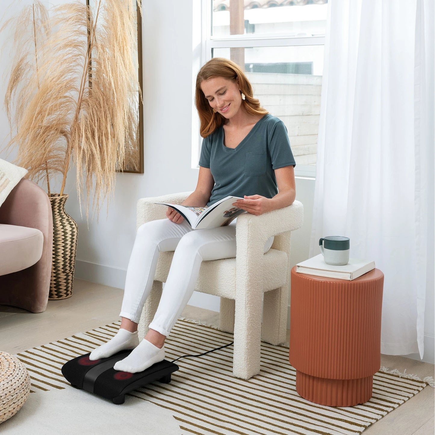 Homedics Heated Shiatsu Foot Massager | Circular Kneading Massage Heel to Toe Massage |